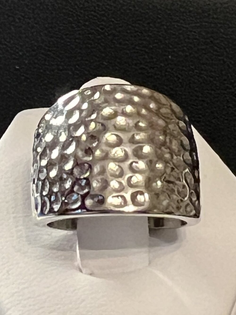 Hammered Dome Stainless Steel Statement Ring Size 5, 7 (335)
